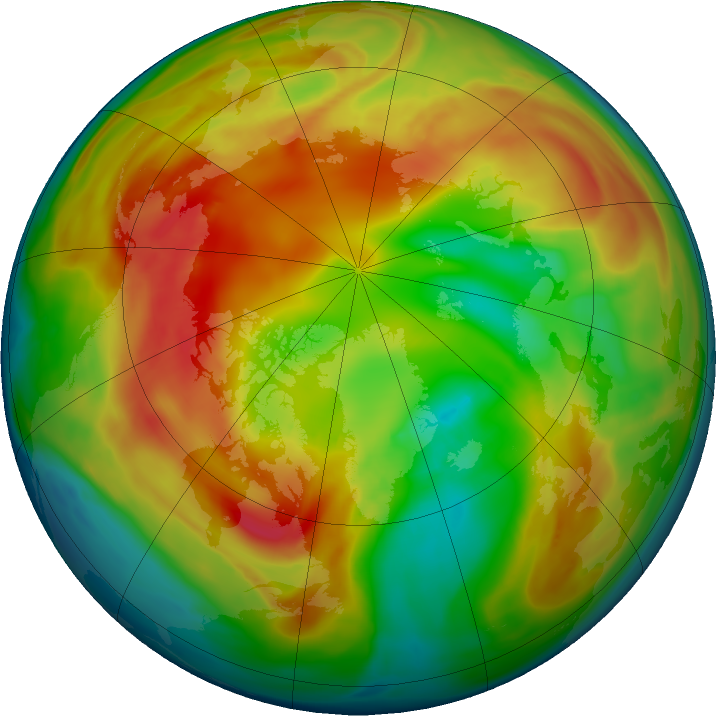 Arctic ozone map for 11 February 2017